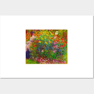 Claude monet ladies in flowers Posters and Art